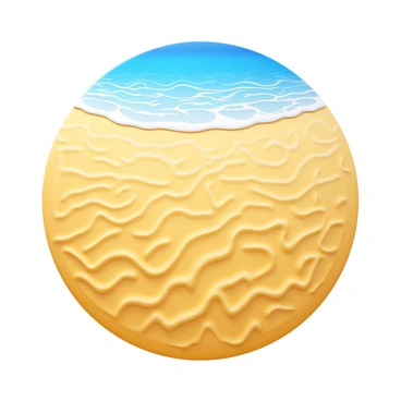 The ocean tide coming in, creating intricate patterns in the wet sand. The patterns reflect the movement of the waves, forming lines and shapes as the water recedes. The sand is a light golden color, glistening under the sunlight. In the background, gentle waves can be seen approaching the shore. The scene captures the dynamic interaction between water and sand.