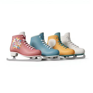 A vibrant palette showcasing various colors and designs of hockey skates.