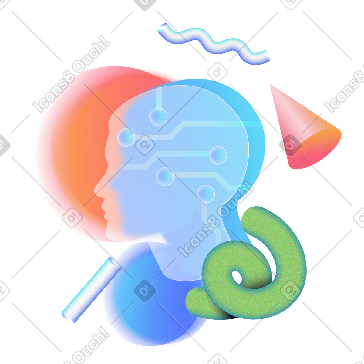 Network illustration in PNG, SVG, GIF formats
