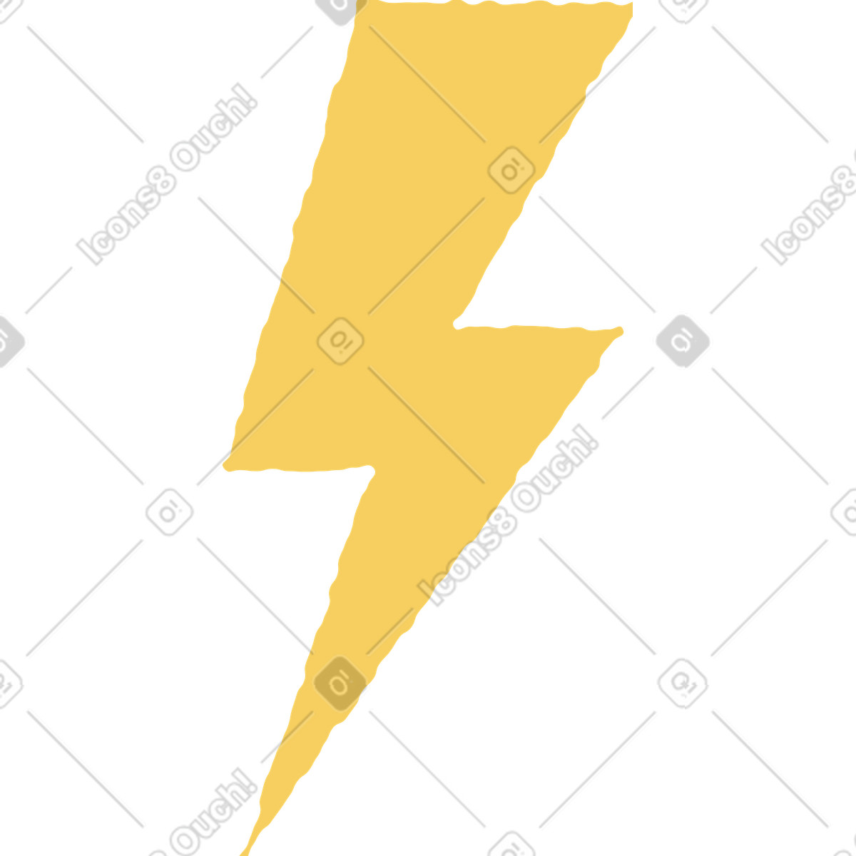 Lightning illustration in Pablo style download in PNG, SVG