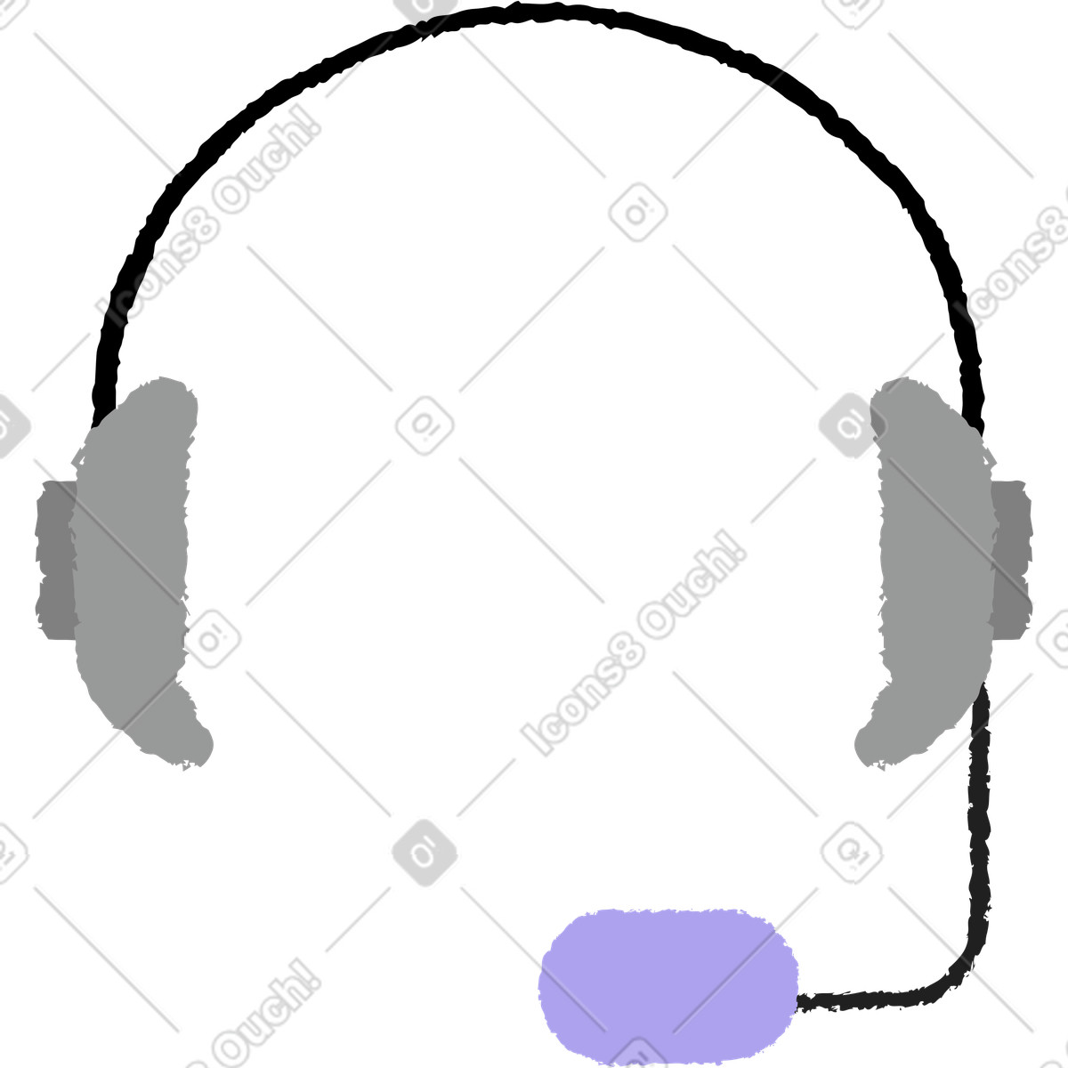 Supporto cuffie illustrazione in stile Mirage scarica in PNG, SVG