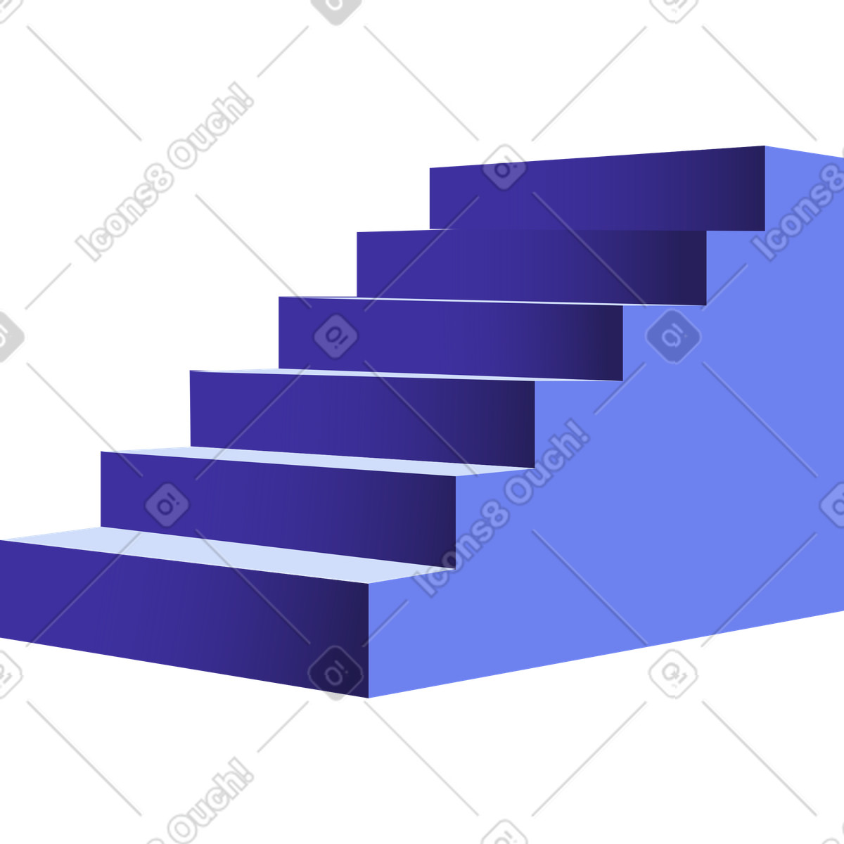 Treppe-Illustration im Levels-Stil als Download in PNG, SVG