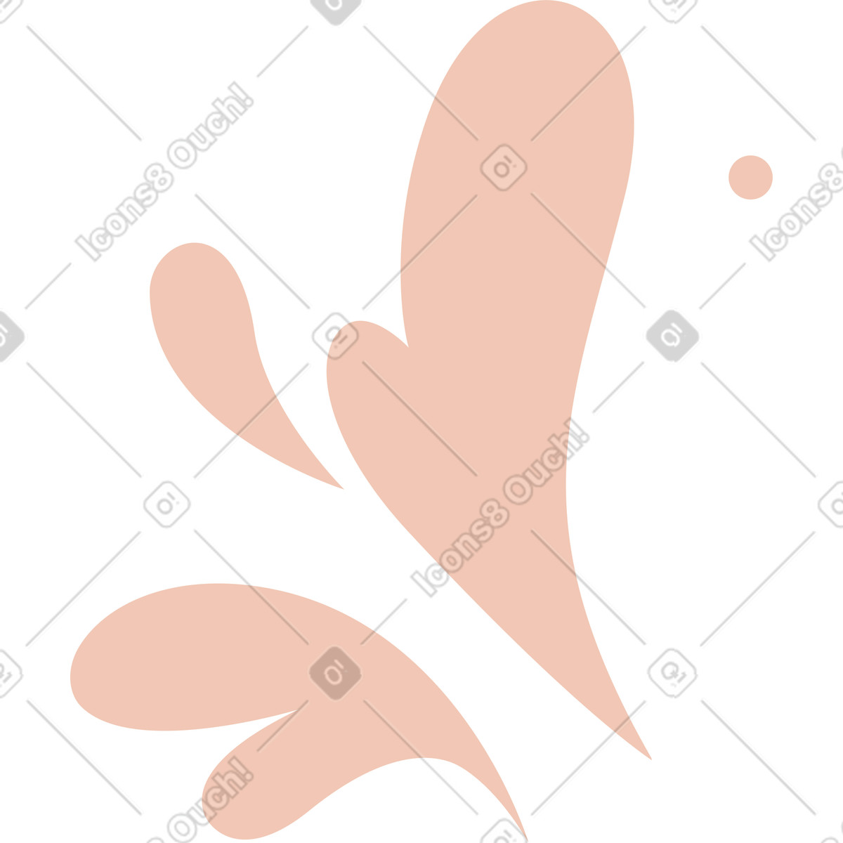 Few orange splatter-like spots illustration in style download in PNG, SVG