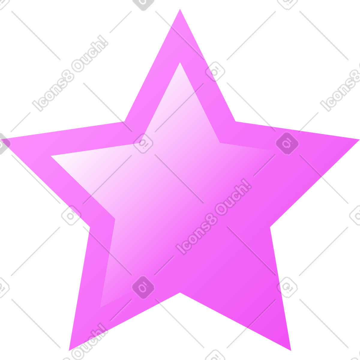Stern voll-Illustration im Glossy-Stil als Download in PNG, SVG