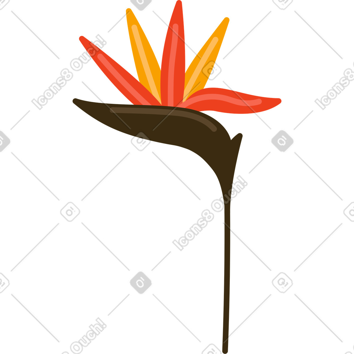 Fiore illustrazione in stile Arabica scarica in PNG, SVG