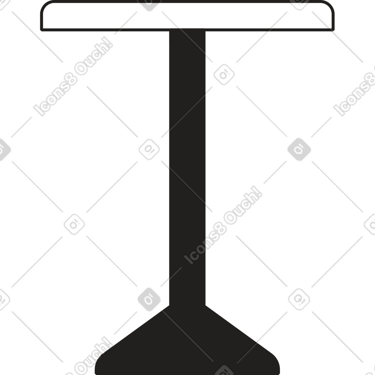 Ilustración Mesa de bar en una pierna estilo Dazzle Line a descargar PNG y SVG