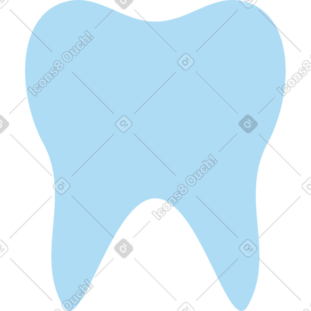 Ilustração de Dente em no estilo Sammy para baixar em PNG, SVG
