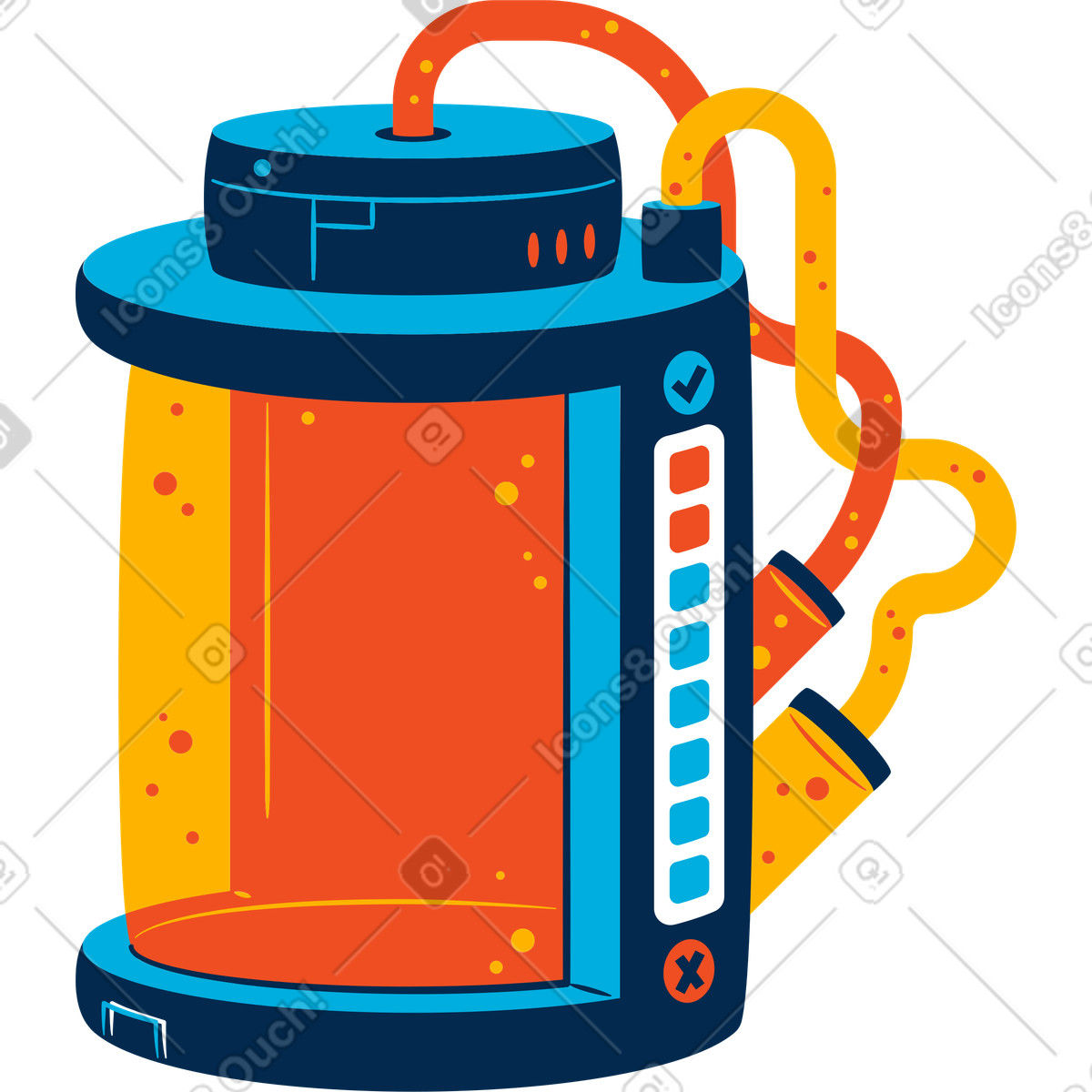 Illustration Machine à cloner dans le style Flame télécharger aux formats PNG, SVG