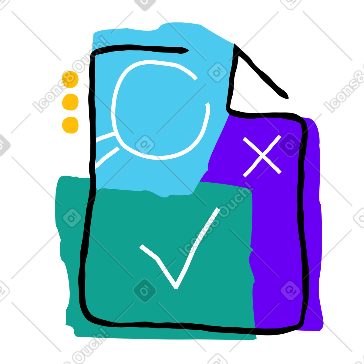 Puzzle 스타일의 Abstract page with magnifying glass, Online search concept 애니메이션 일러스트레이션 GIF, Lottie(JSON), AE로 다운로드