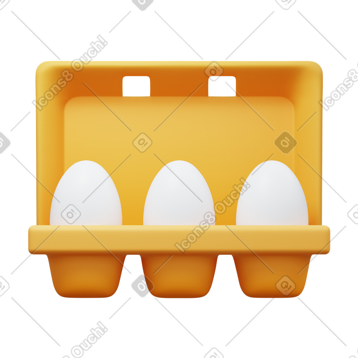 3D Fluency スタイルの Egg carton のイラストをPNG、SVG形式でダウンロード