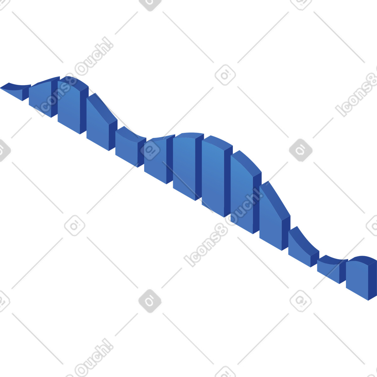 Ilustración Barras de gráficos isométricos en estilo Quantum a descargar en PNG y SVG