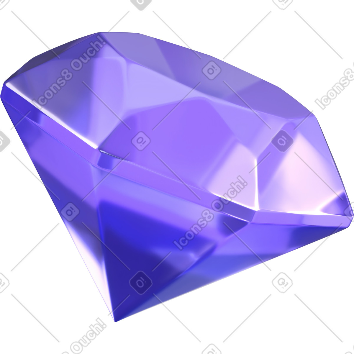 Ilustración Gema de cristal, activo digital, valor premium en estilo 3D Boost a descargar en PNG y SVG