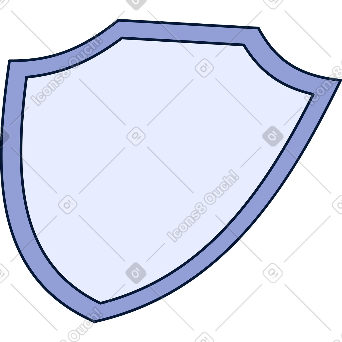 Flat shield illustration in Neat style download in PNG, SVG