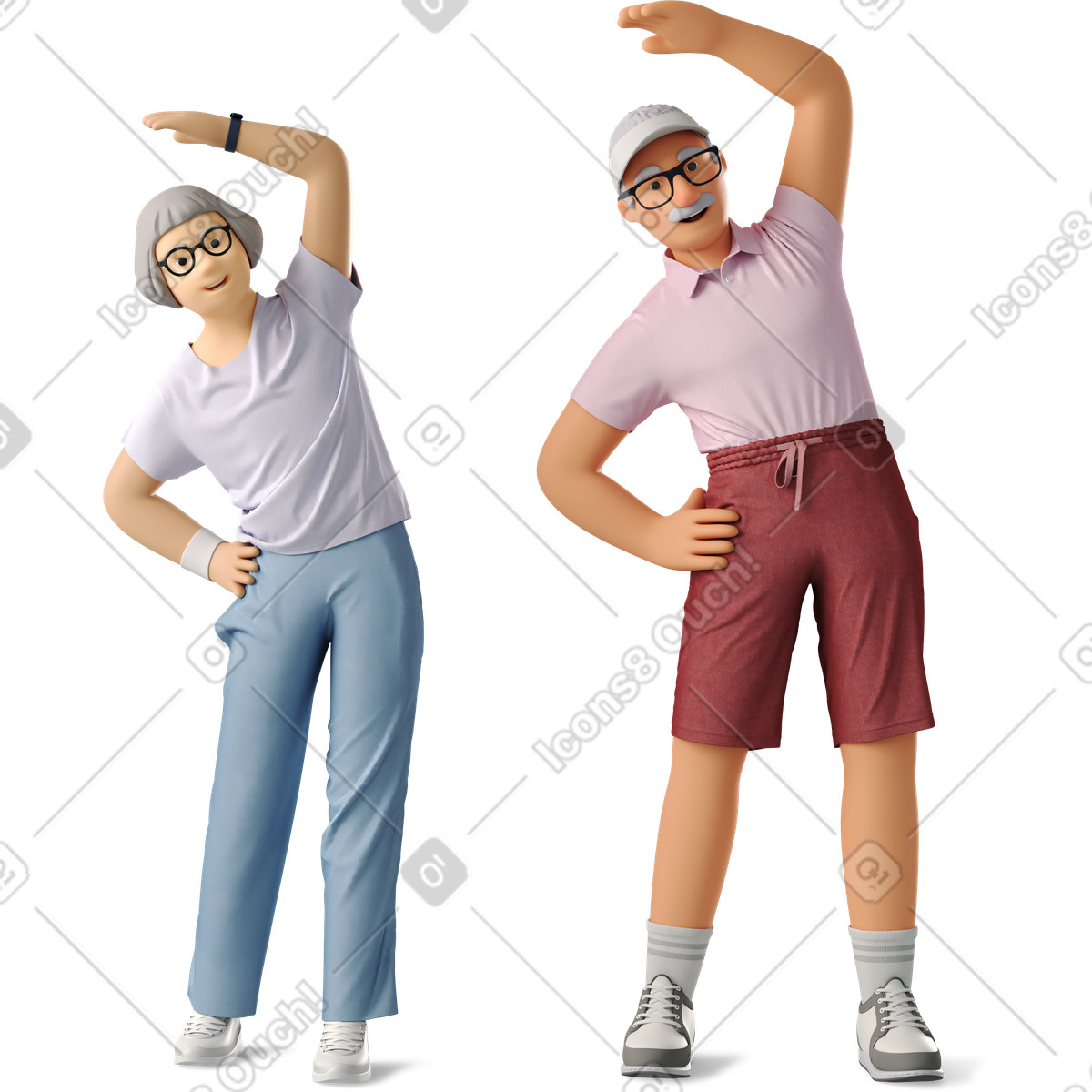 Older people leading a healthy lifestyle illustration elderly clipart images and vectors