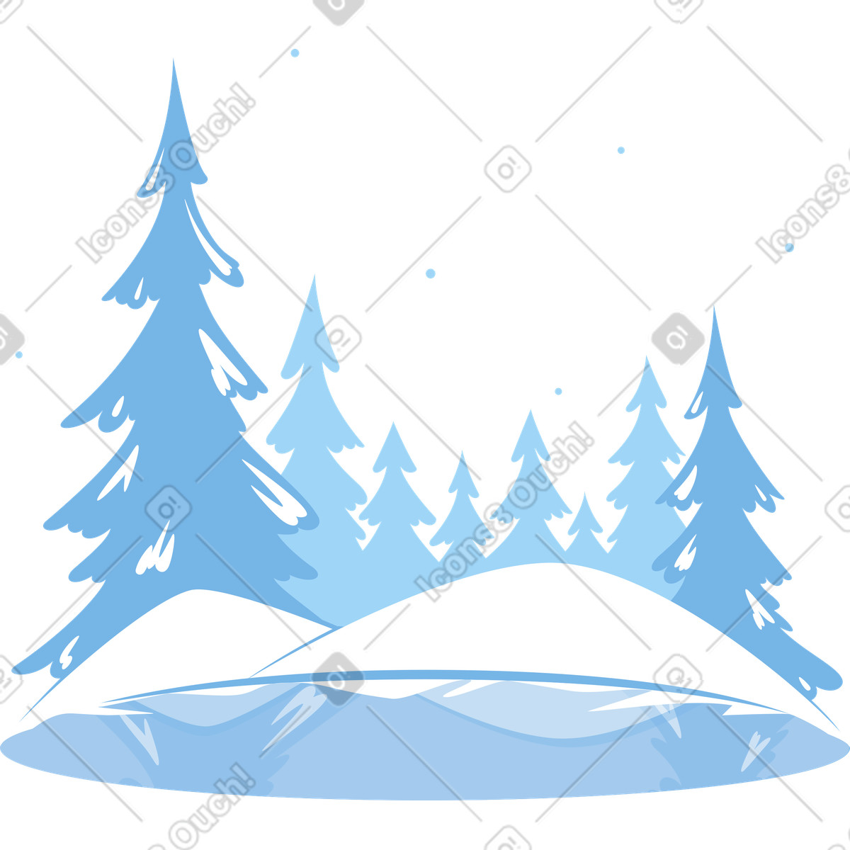 Winter background illustration in PNG, SVG