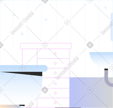 Striped background with bathroom PNG, SVG