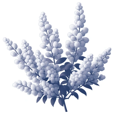 A mountain laurel shrub with intricate clusters of flowers is positioned in the foreground. The flowers exhibit detailed shapes, and the leaves are numerous and glossy. The silhouette of the shrub stands out against the sky, which features a gradient from deep black at the top to lighter shades towards the horizon. The scene captures the contrasting forms of the shrub against the expansive sky.