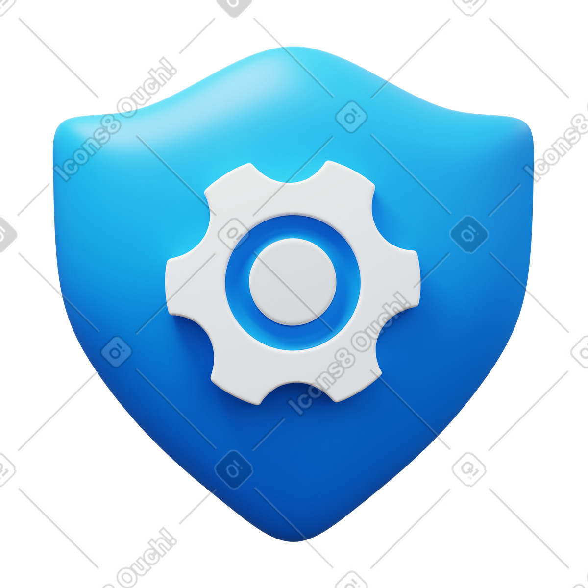 Security configuration illustrazione in stile 3D Fluency scarica in PNG, SVG