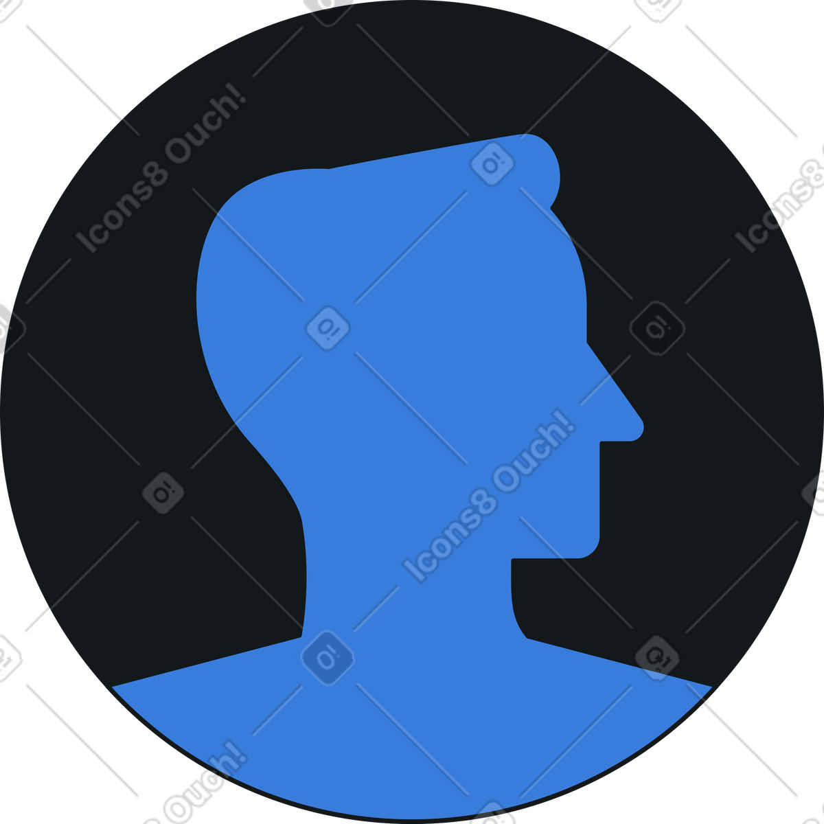 Ilustração de Avatar pessoa em no estilo Midnight para baixar em PNG, SVG