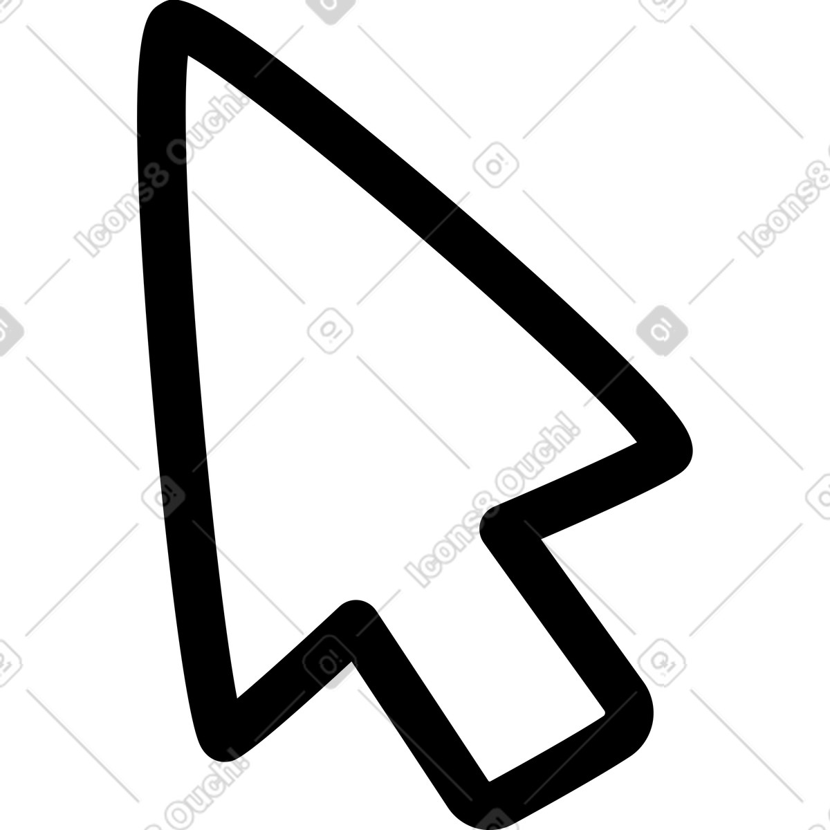 Ilustración Cursor en estilo Rocky a descargar en PNG y SVG