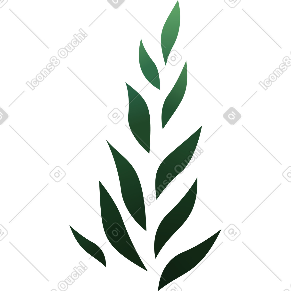 Ilustración Alga verde en estilo Vivid a descargar en PNG y SVG