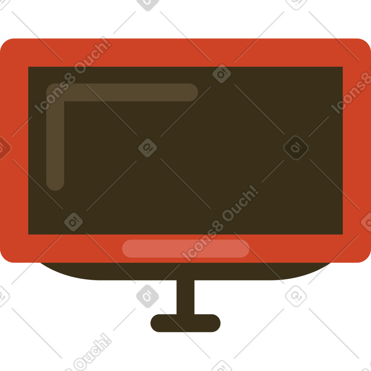 Tv illustration in Arabica style download in PNG, SVG