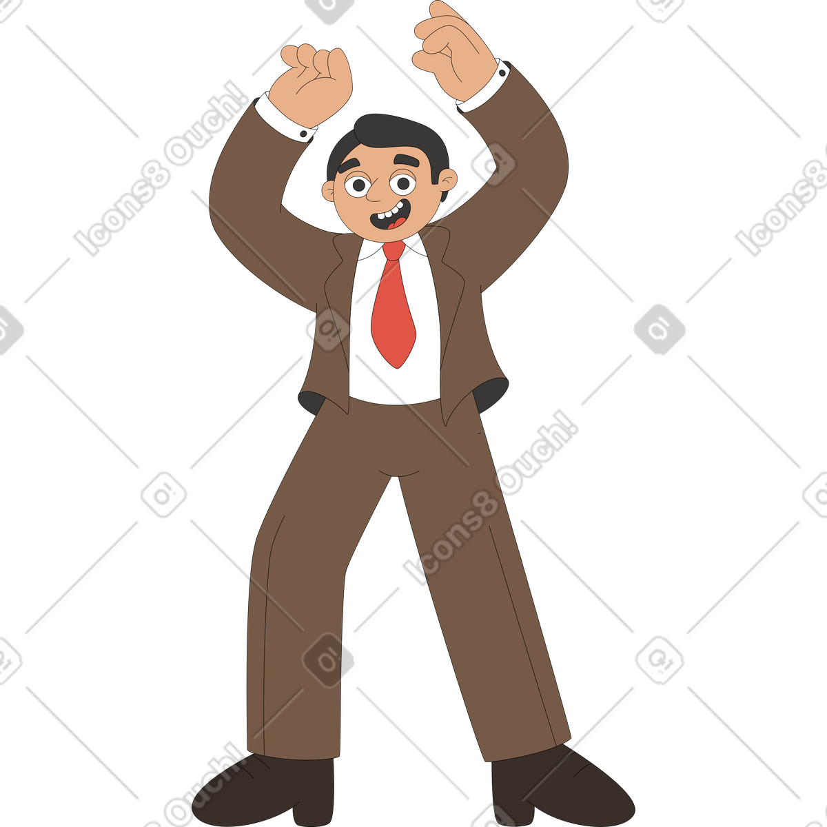 Illustration Patron drôle dans le style Sitcom à télécharger aux formats PNG, SVG