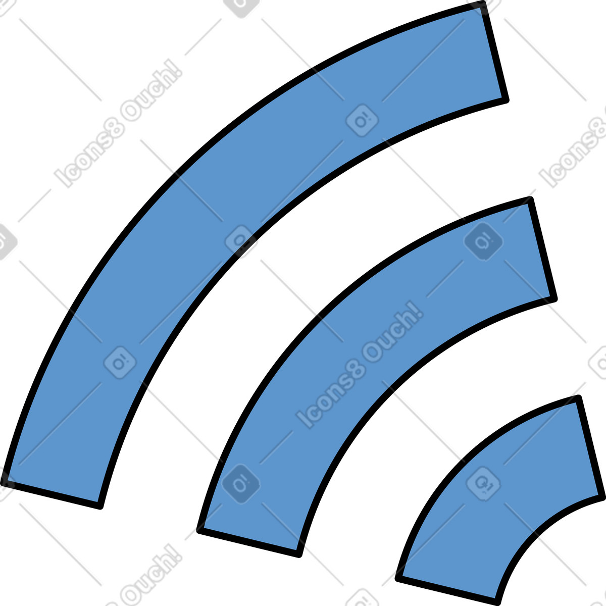 Wi-fi illustrazione in stile Surr scarica in PNG, SVG