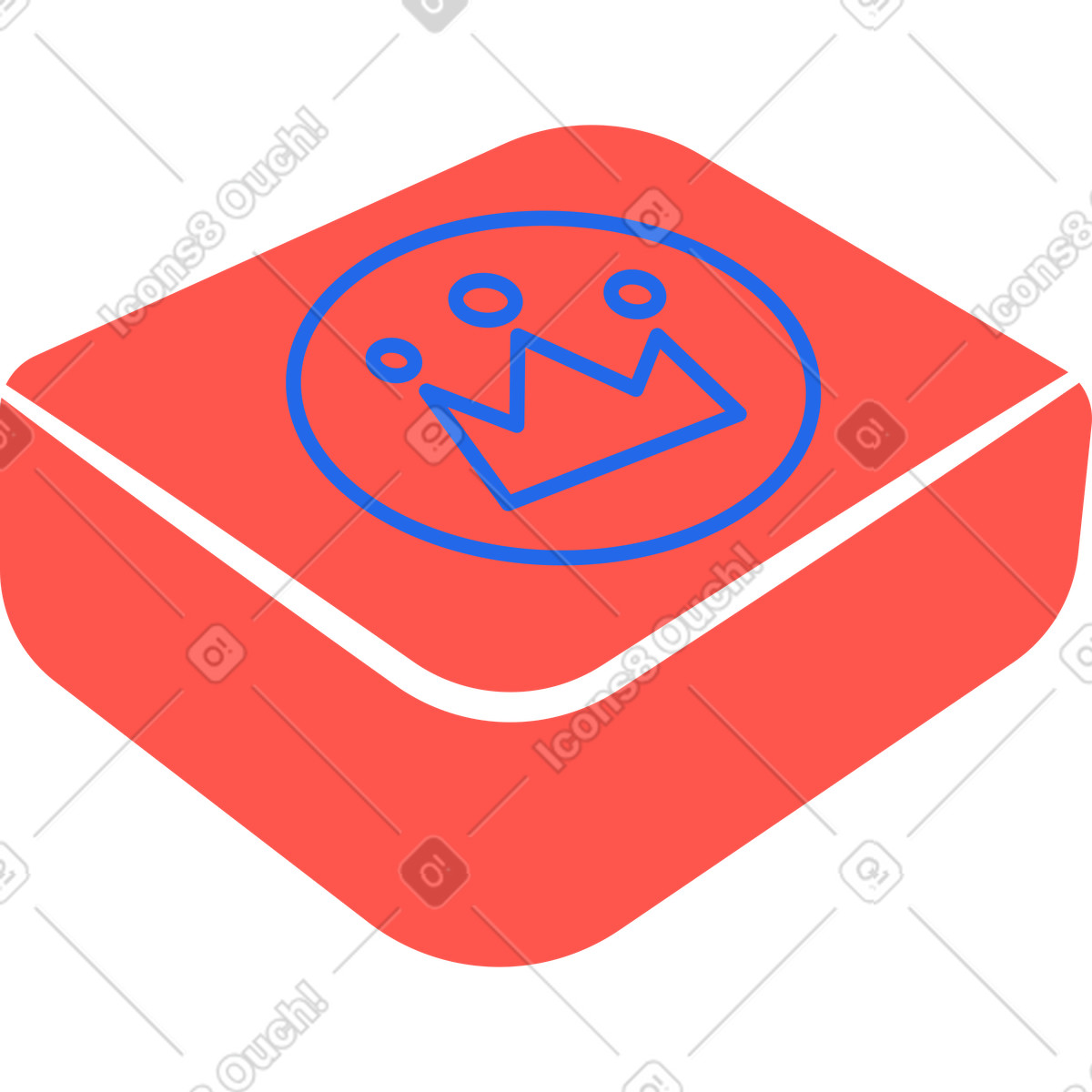 Red soap illustration in Kingdom style download in PNG, SVG