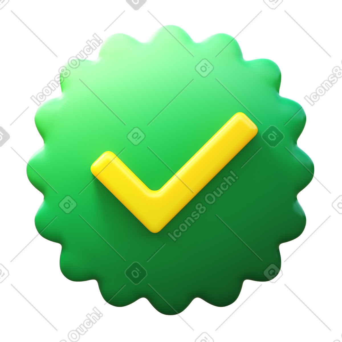 Approval animated illustration in GIF, Lottie (JSON), AE