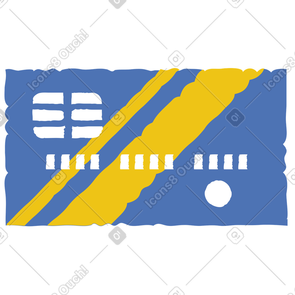 Fronte carta di credito illustrazione in stile Bermuda scarica in PNG, SVG