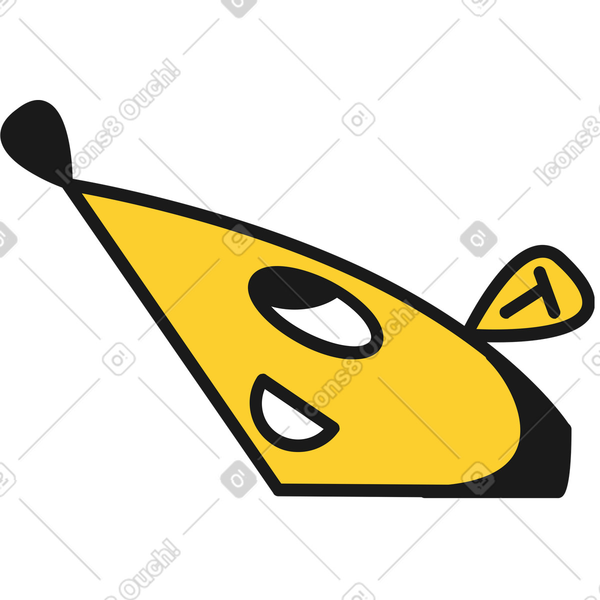 Ilustración Cabeza de raton en estilo Taxi a descargar en PNG y SVG