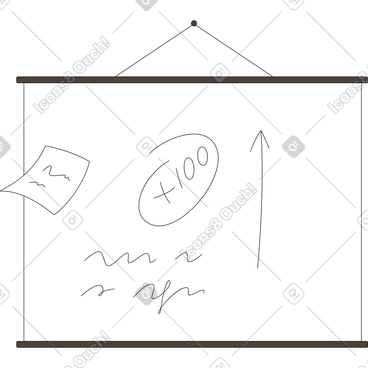 School whiteboard illustration in Sitcom style download in PNG, SVG