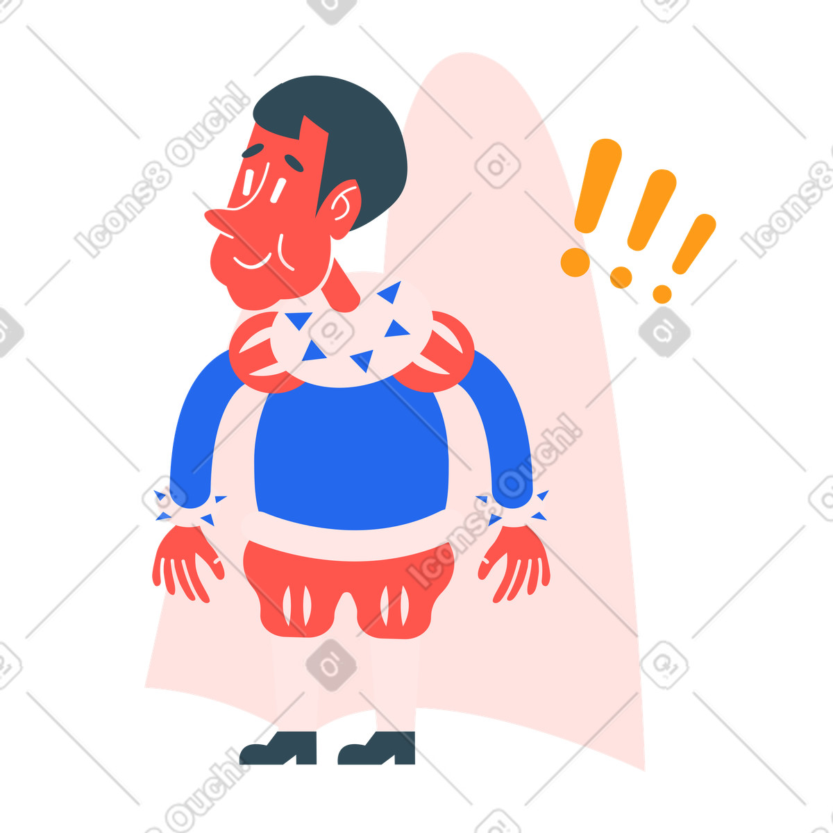 Principe felice e punti esclamativi illustrazione in stile Kingdom scarica in PNG, SVG
