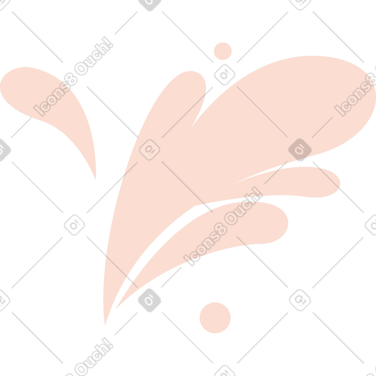 Pink splashes illustration in Orange style download in PNG, SVG
