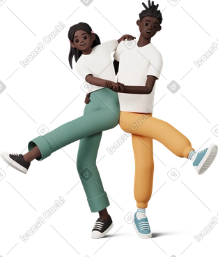 Boy and girl dancing PNG, SVG