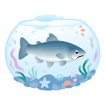 A trout is swimming through a tide pool, its scales glimmering in hues of silver and blue. Surrounding the trout, there are strands of colorful seaweed in shades of green, purple, and orange, swaying gently in the water. Small creatures such as starfish and sea anemones are scattered across the rocky bottom of the tide pool. Sunlight filters through the water, casting soft patterns on the surface, illuminating the vibrant ecosystem.