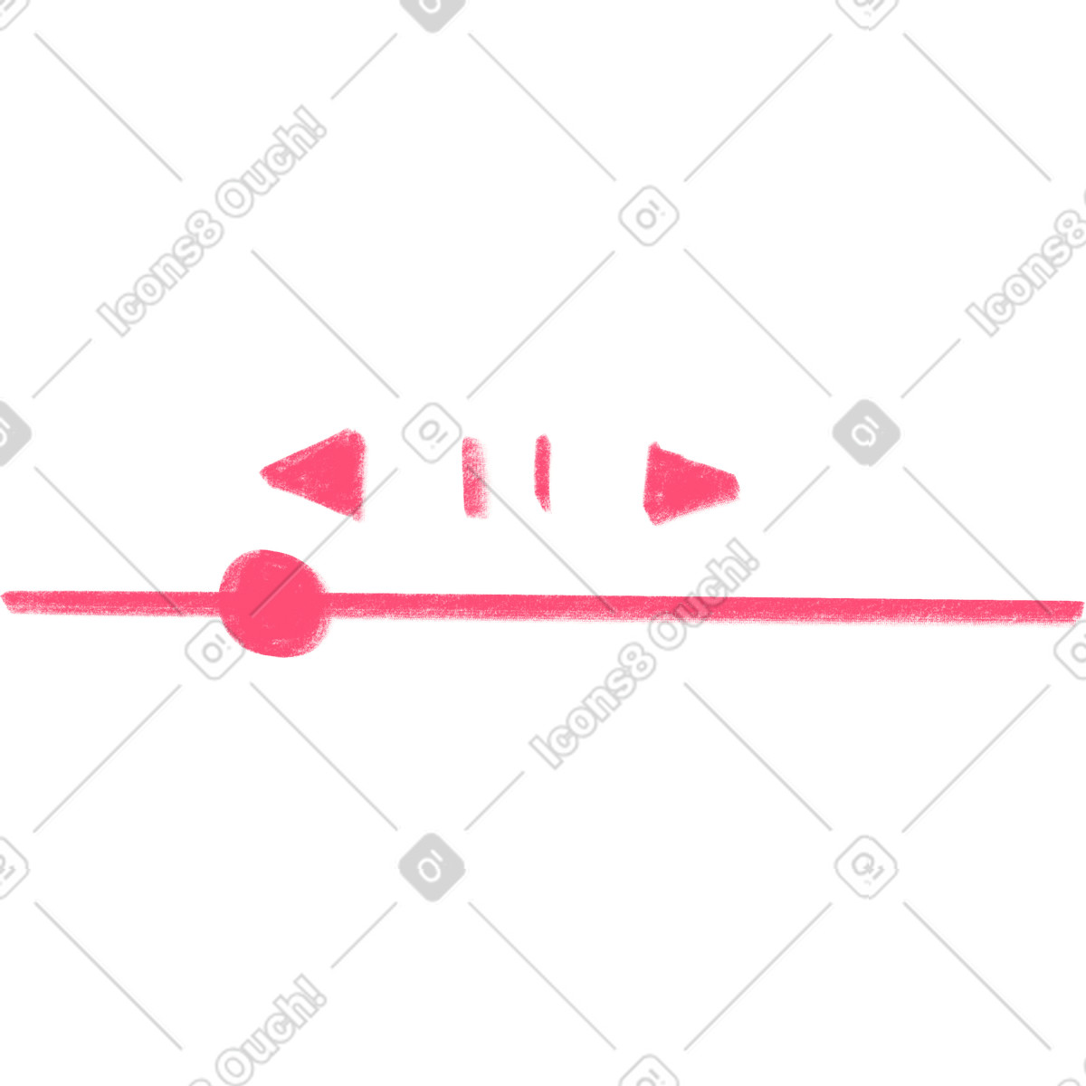 Ilustración Pink music player en estilo Doodle a descargar en PNG y SVG