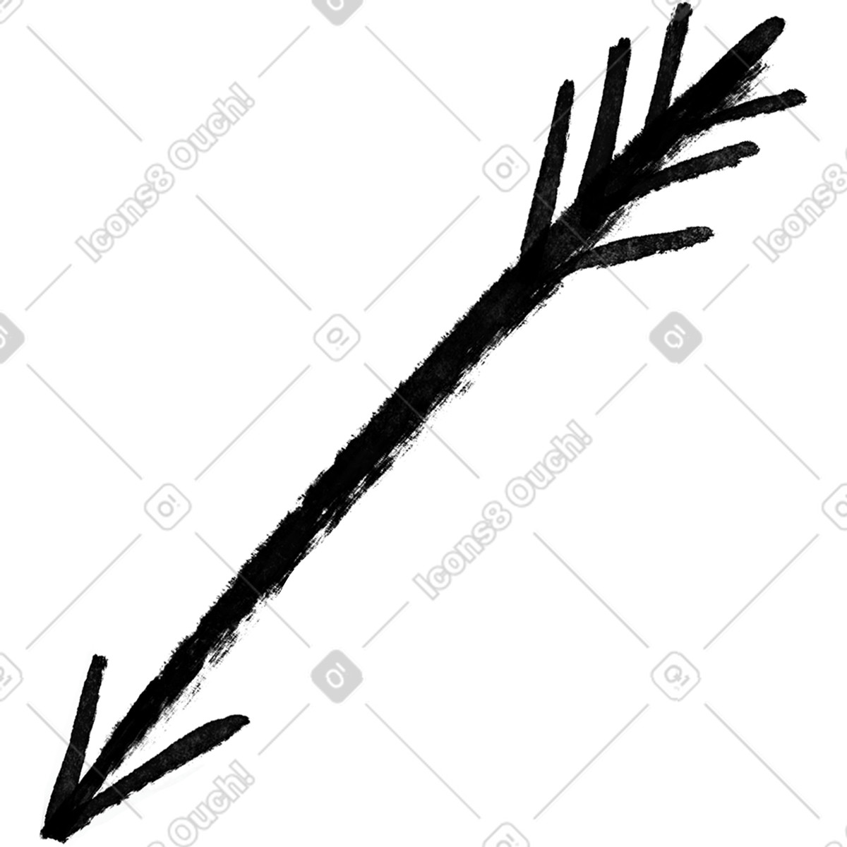 Inky スタイルの Black arrow のイラストをPNG、SVG形式でダウンロード