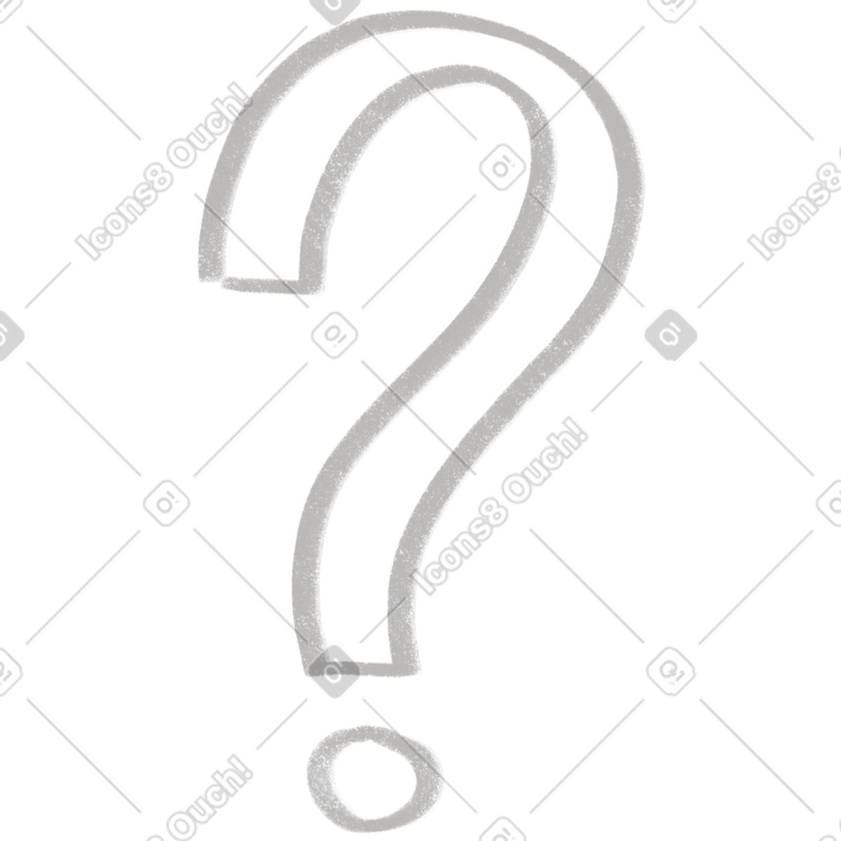 Punto interrogativo grigio illustrazione in stile Company scarica in PNG, SVG