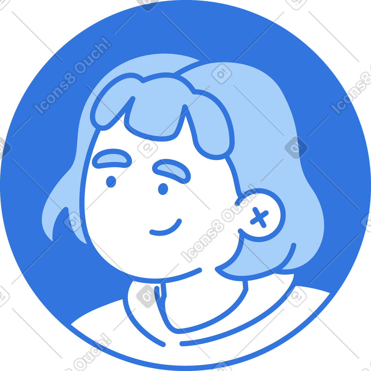 Sky スタイルの 女性アバター のイラストをPNG、SVG形式でダウンロード