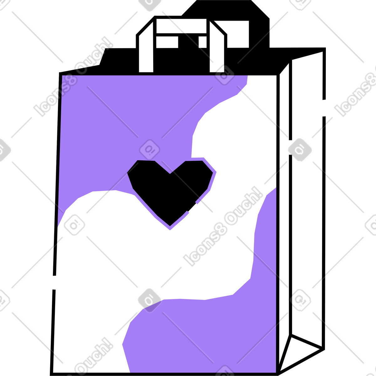 Illustration Sac de courses dans le style Amethyst à télécharger aux formats PNG, SVG