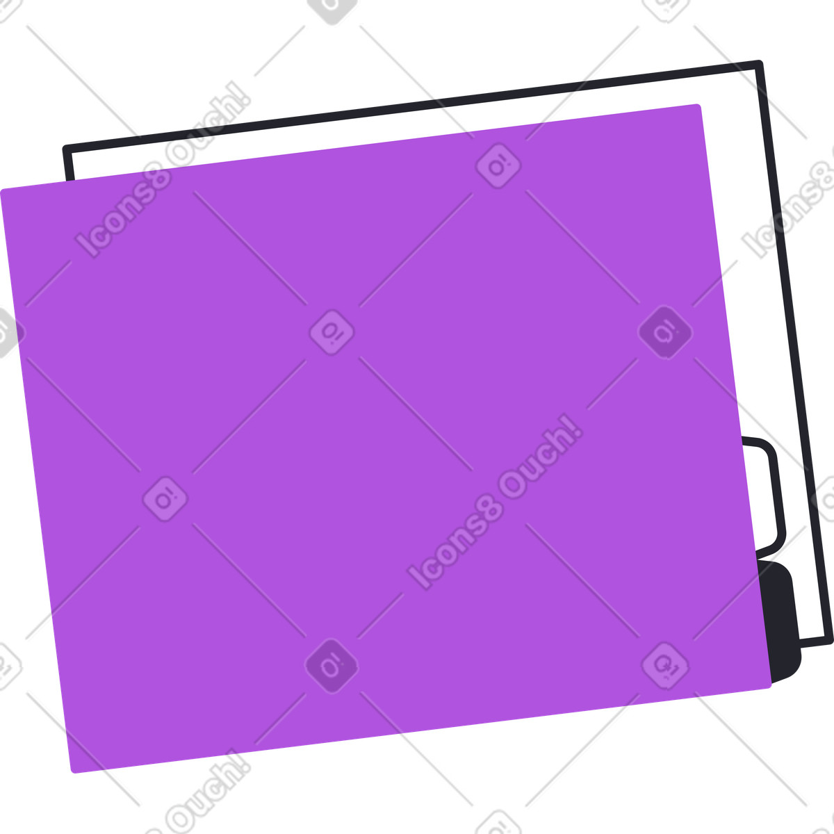 Folder with documents illustration in Grapy style download in PNG, SVG