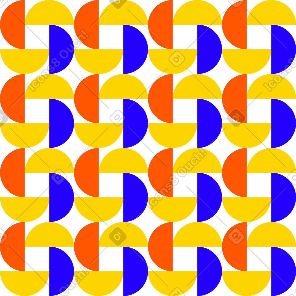 Colorful geometric pattern with semicircles, Creative retro background illustration in Framework style download in PNG, SVG