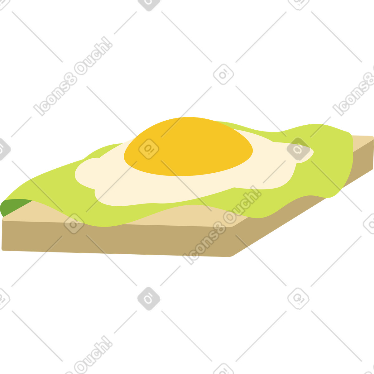 Ilustración Egg toast en estilo Catchy a descargar en PNG y SVG