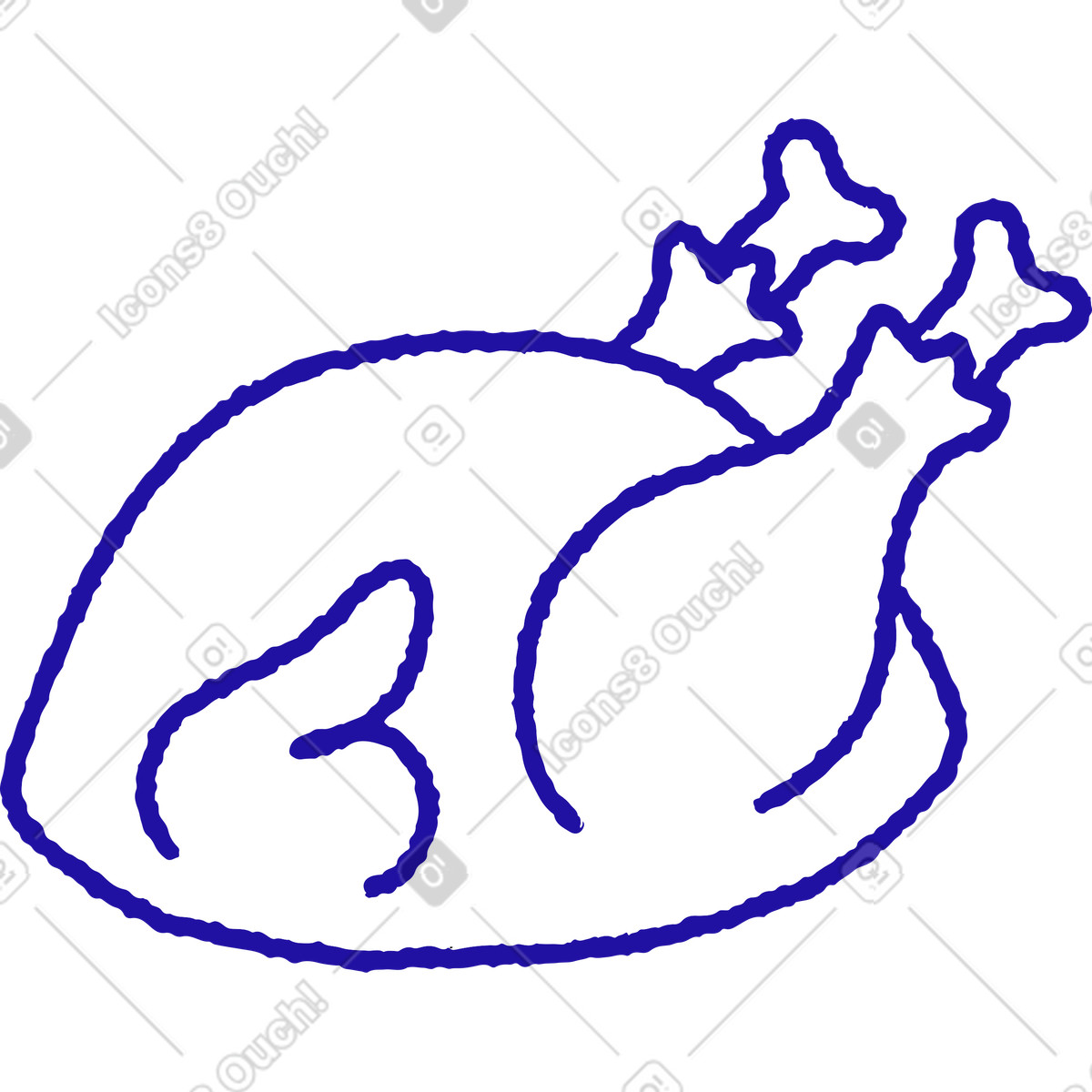 Illustration Dinde au four dans le style Whimsy à télécharger aux formats PNG, SVG