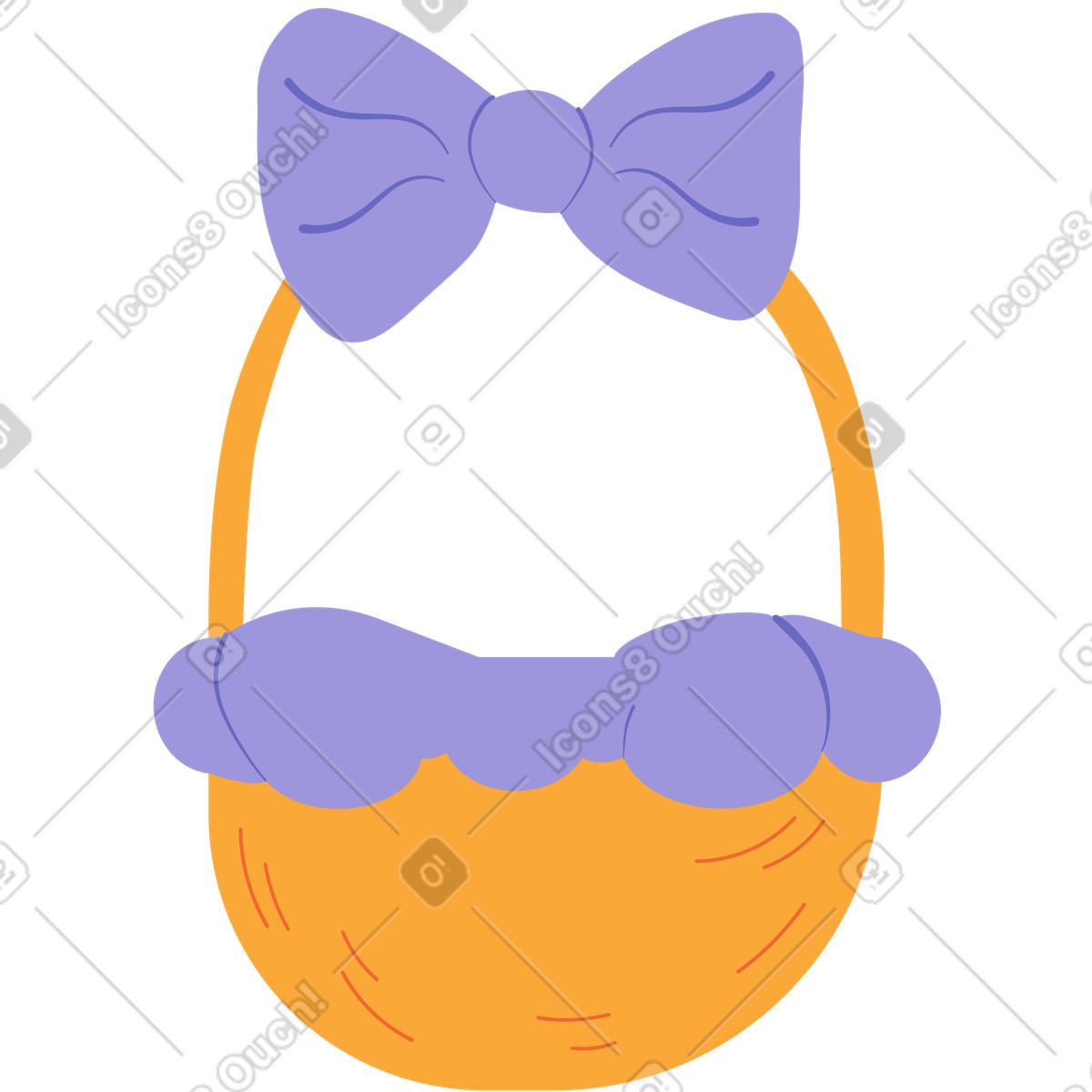Korb-Illustration im Woof-Stil als Download in PNG, SVG