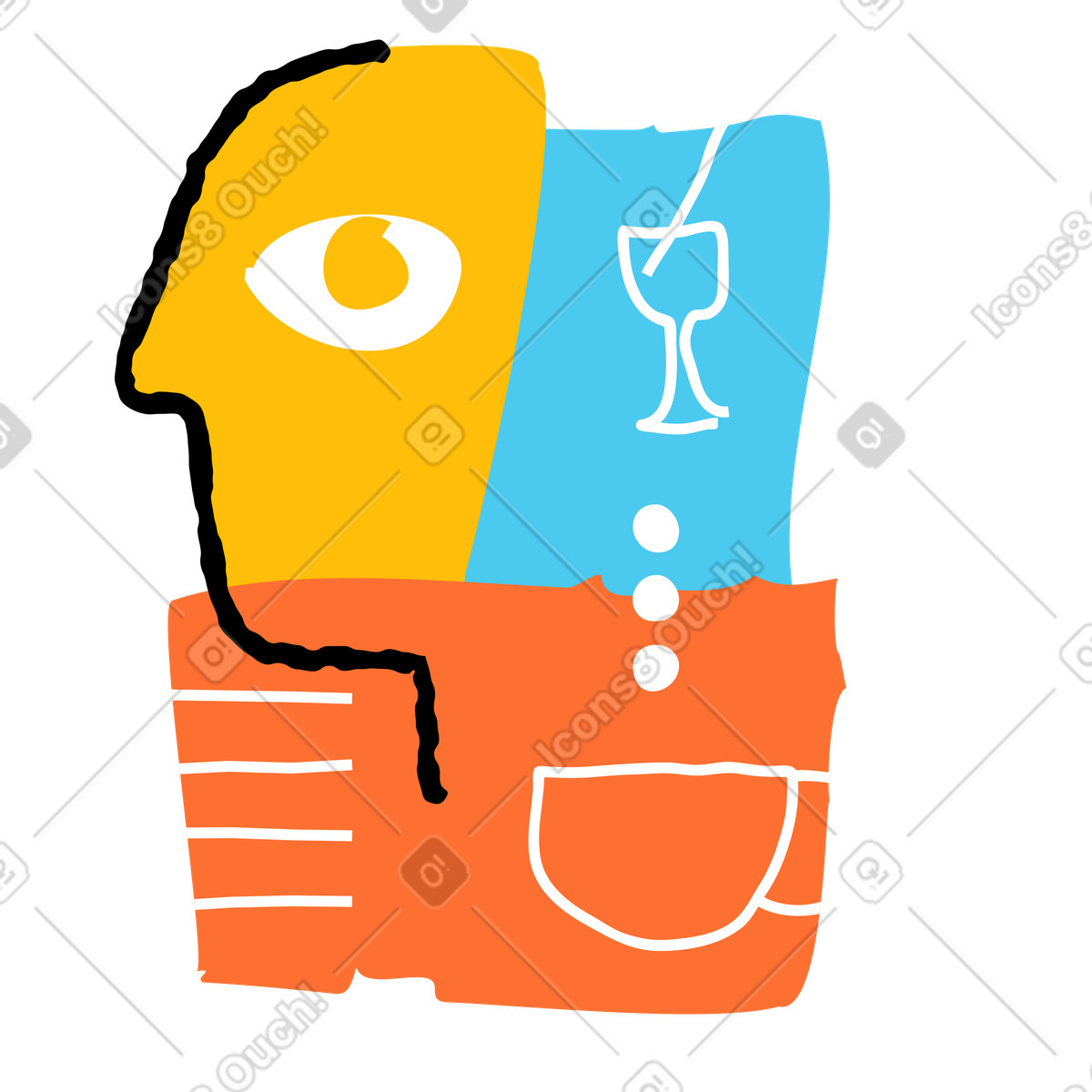 下载 Puzzle 风格的 调酒师 插画，支持 PNG、SVG 格式