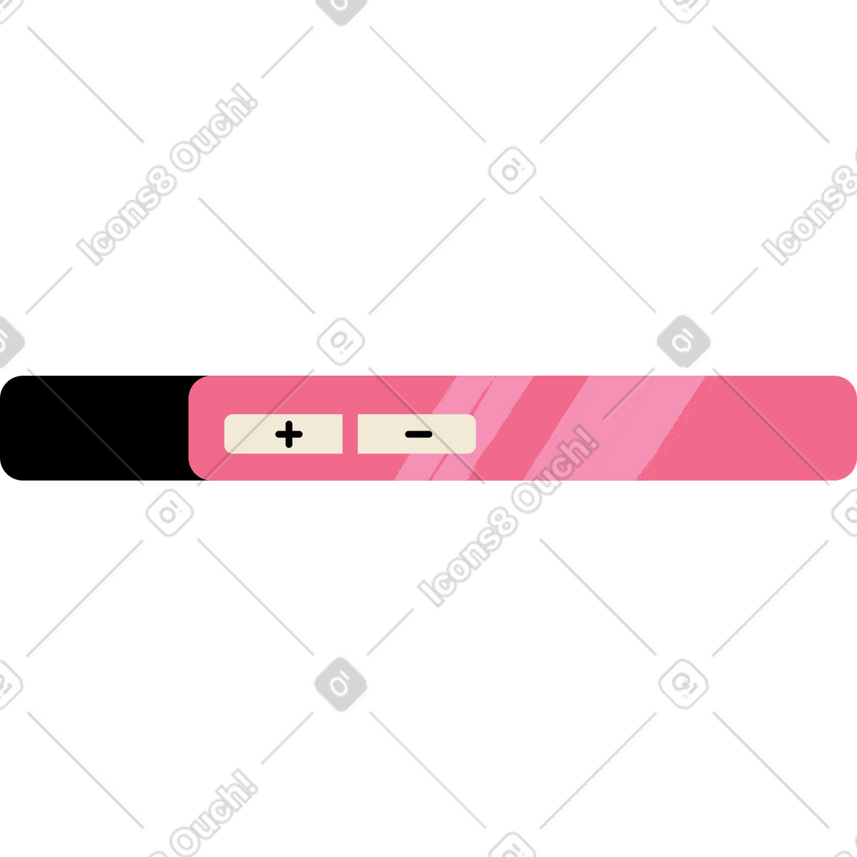 Juicy スタイルの ボリュームコントロール付き小型プレーヤー のイラストをPNG、SVG形式でダウンロード