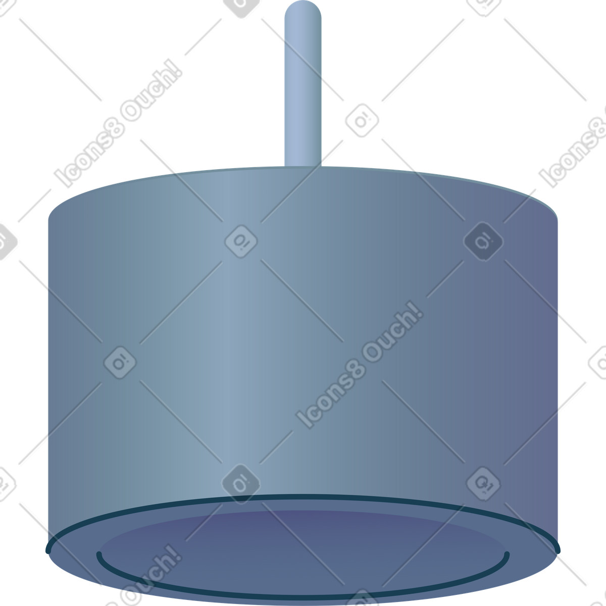 Blaue lampenfassung-Illustration im Colors-Stil als Download in PNG, SVG